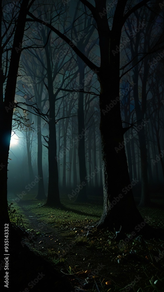 Fototapeta premium trees in the fog