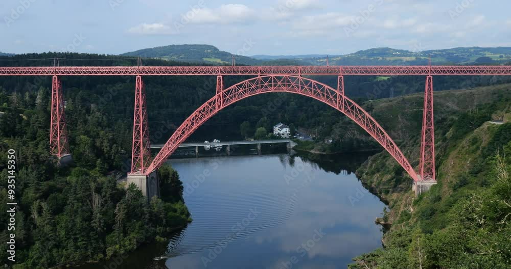 Garabit Viaduct, built by Gustave Eiffel on river Truyere, Cantal department, France, Garabit Viaduct, built by Gustave Eiffel on river Truyere, Cantal department, France,