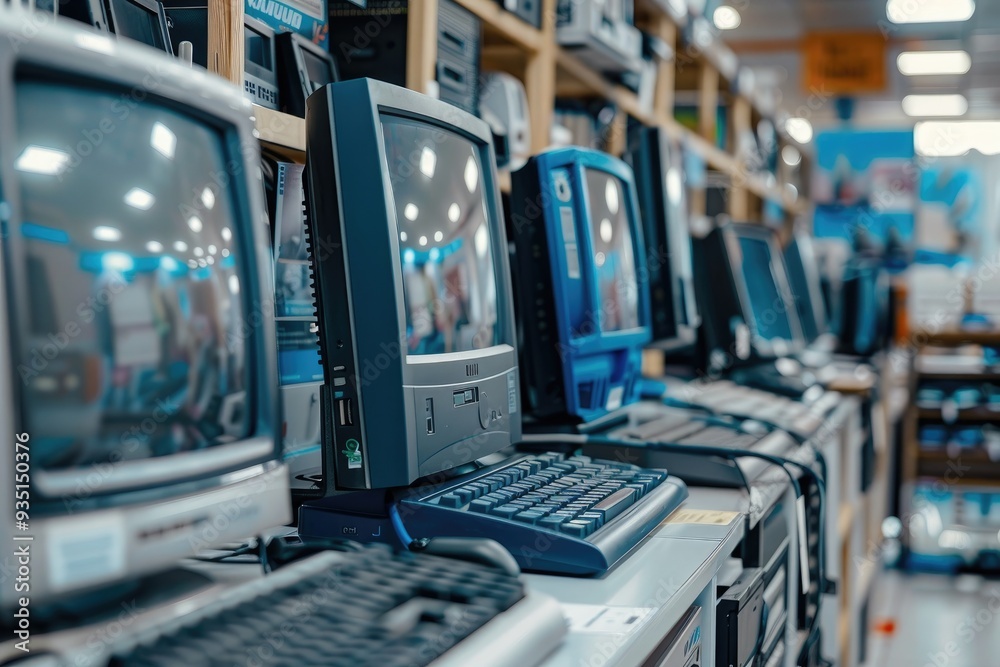 Sales concept of computer equipment,old computer Sales concept of computer equipment,old computer