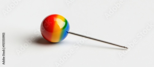 Colorful Sphere on a Metal Pin