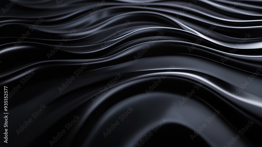 Ebony Flow: Abstract waves of liquid black silk flow in a mesmerizing 3D render. Ideal for luxury, tech, or abstract projects. Ebony Flow: Abstract waves of liquid black silk flow in a mesmerizing 3D render. Ideal for luxury, tech, or abstract projects.