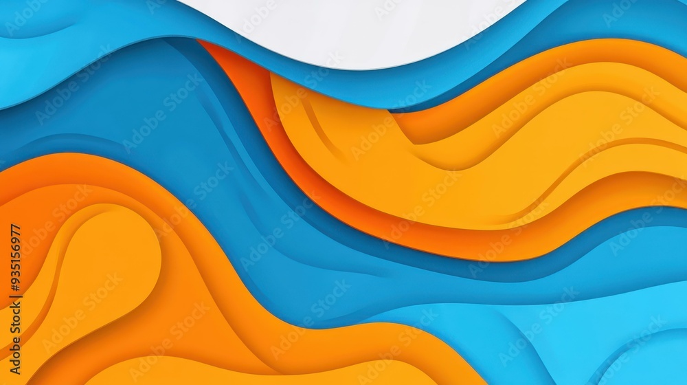 Vibrant blue and orange gradient fluid background with a modern cartoonstyle illustration, perfect for fresh visuals. Vibrant blue and orange gradient fluid background with a modern cartoonstyle illustration, perfect for fresh visuals.