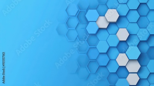 A vibrant blue technology design featuring a hexagonal pattern, perfect for modern and sleek digital projects.