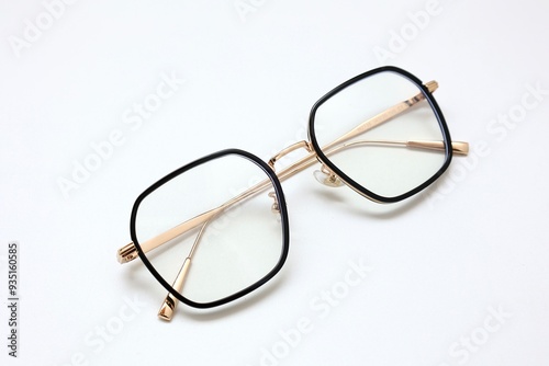 glasses on white background