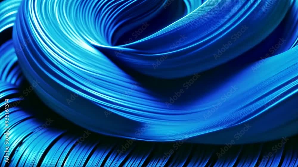 blue abstract background with swirled lines ribbon. smooth motion of abstract shapes. looped animation. seamless footage. blue abstract background with swirled lines ribbon. smooth motion of abstract shapes. looped animation. seamless footage.
