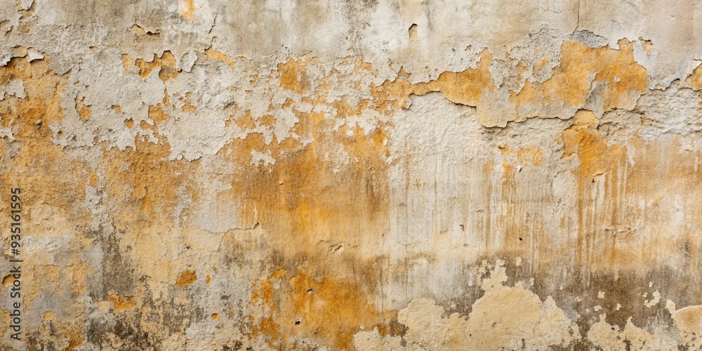 Close-up of aged and weathered concrete wall with interesting textures and patterns