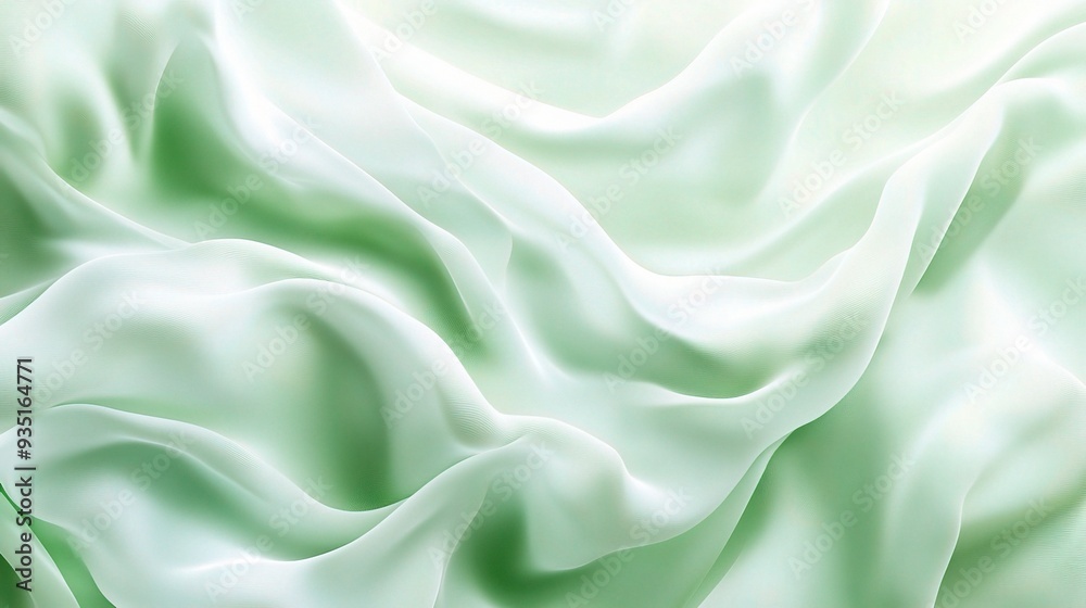 Obraz premium Soft Mint Green Silk Fabric Texture 