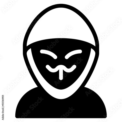 Cyber Mask Cyber punk icon illustration 