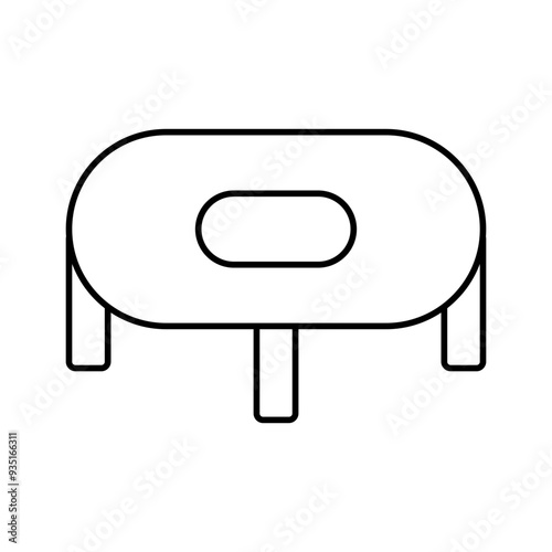 Trampoline line icon editable stroke vector object