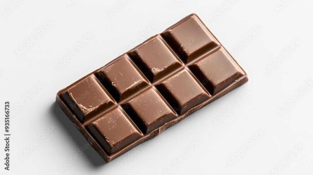 Milk Chocolate Bar on White Background Milk Chocolate Bar on White Background
