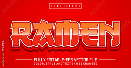 Ramen font Text effect editable