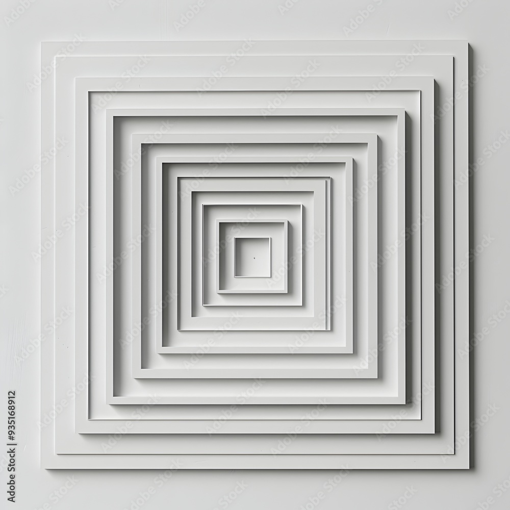 Elegant Geometric Abstract Line Frames on Clean White Background Elegant Geometric Abstract Line Frames on Clean White Background