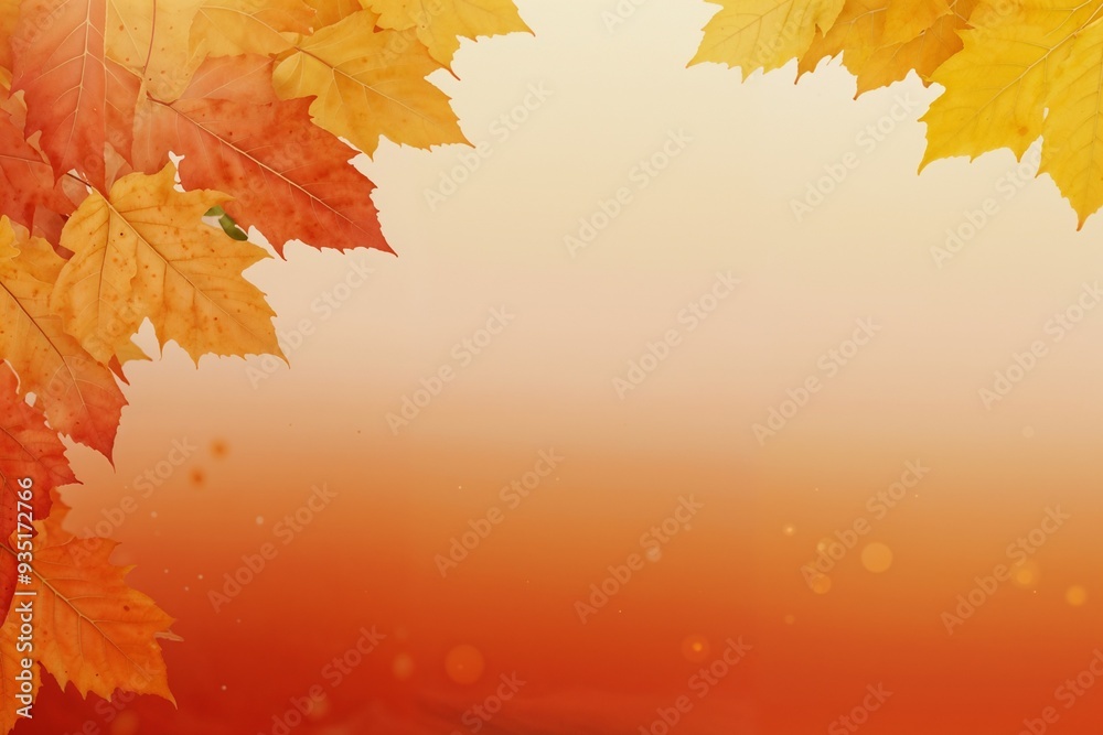 A close-up of autumn leaves with a gradient background, ideal for seasonal design projects and backgrounds. A close-up of autumn leaves with a gradient background, ideal for seasonal design projects and backgrounds.