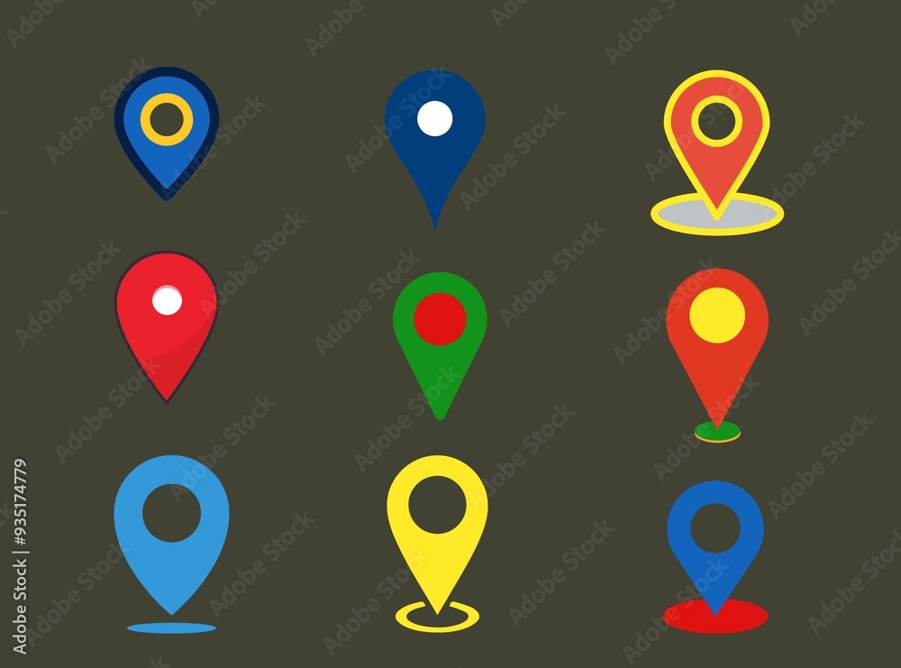 Set of navigation icons Set of navigation icons
