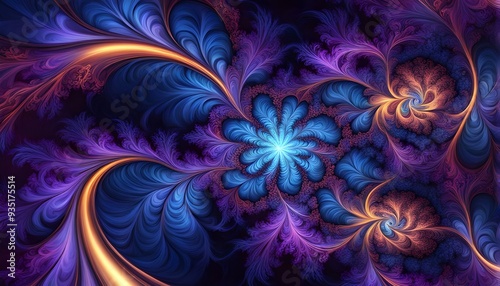 abstract fractal flower background