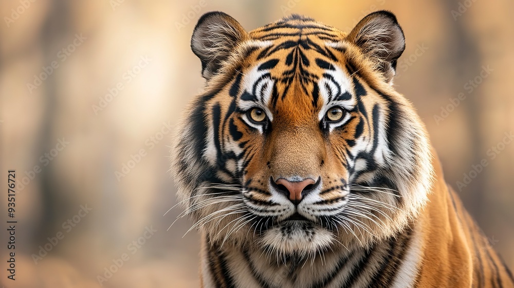 Obraz premium Tiger,Majestic wildlife in their natural habitat, underscored by conservation efforts to preserve biodiversity