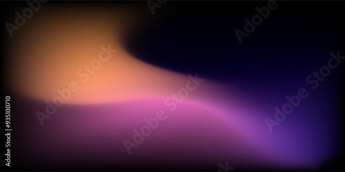abstract vector colorful gradient background with flowing purple, violet, and orange colors blending smoothly on a dark backdrop