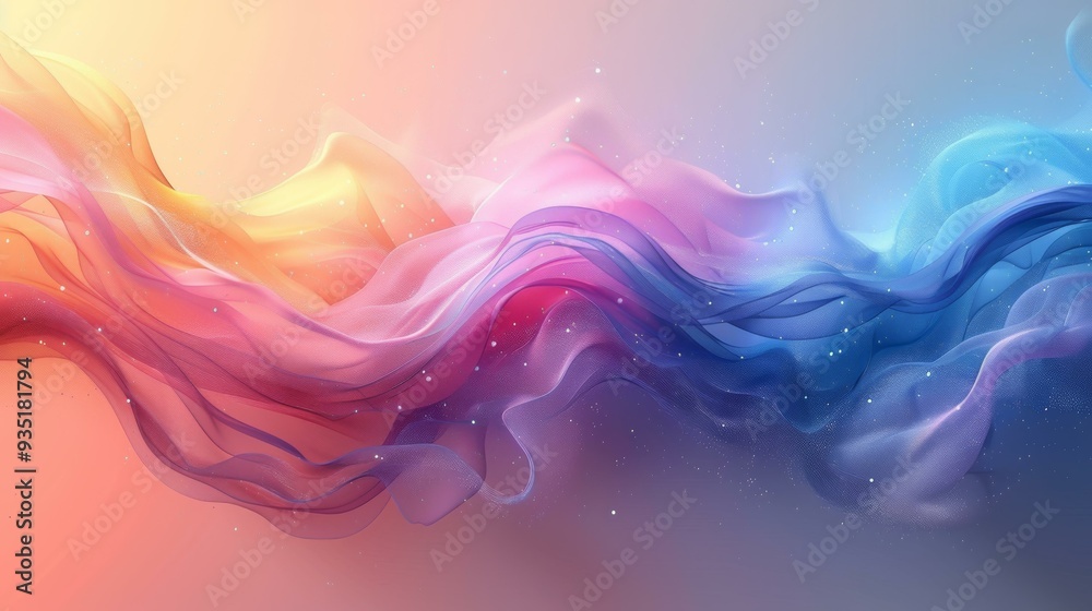 Fototapeta premium Vibrant Colors, Abstract Painting, Artistic Flow