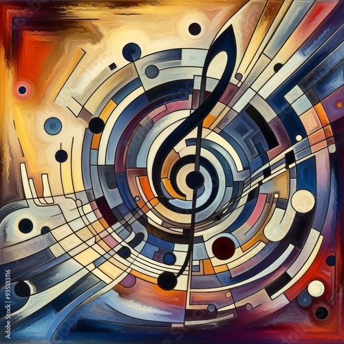 Abstract Expressionist Music A digital collage using abstract sh