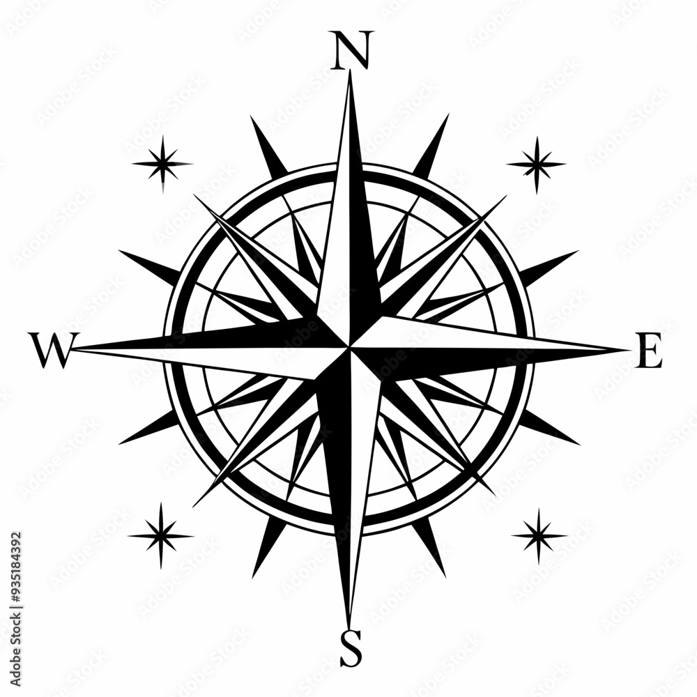 Compass, Compass SVG, Compass Rose SVG, Nautical Compass SVG, Svg, Cricut, Silhouette,