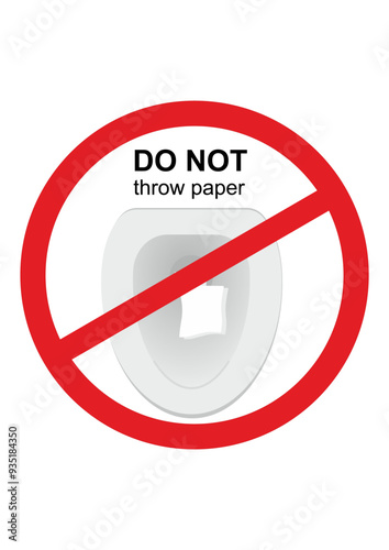 Do not throw the paper. the forbidding sign
