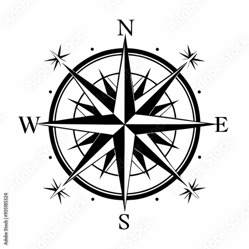 Compass Clipart, Compass SVG Cut Files For Cricut, Compass Rose Svg File, Nautical Compass Svg