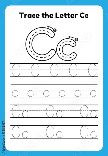 English alphabet tracing practice worksheets, educational letters a-b dot tracing pattern For children in kindergarten