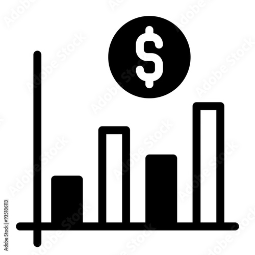 Profit growing icon
