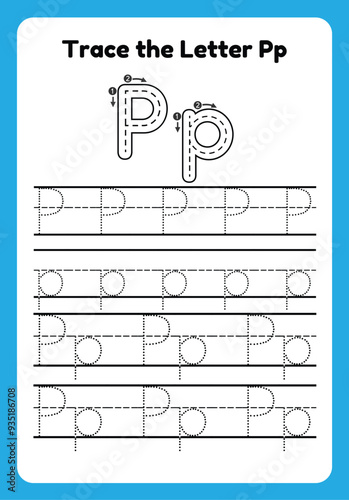 English alphabet tracing practice worksheets, educational letters a-b dot tracing pattern For children in kindergarten