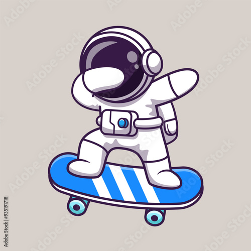 Cute Astronaut Dabbing On Skateboard Cartoon Vector Icon
Illustration. Science Sport Icon Concept Isolated Premium
Vector. Flat Cartoon Style