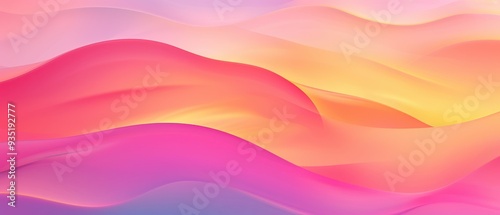 Curving Waves of Color, an abstract design featuring vibrant, flowing waves in a spectrum of colors, seamlessly blending into a blank space for creative use or inspiration.