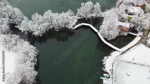 snow on the river