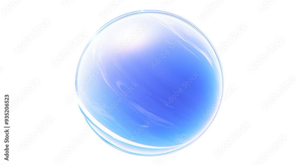 A blue glassy spherical icon representing modern technology and innovation isolated on transparent background cutout png A blue glassy spherical icon representing modern technology and innovation isolated on transparent background cutout png