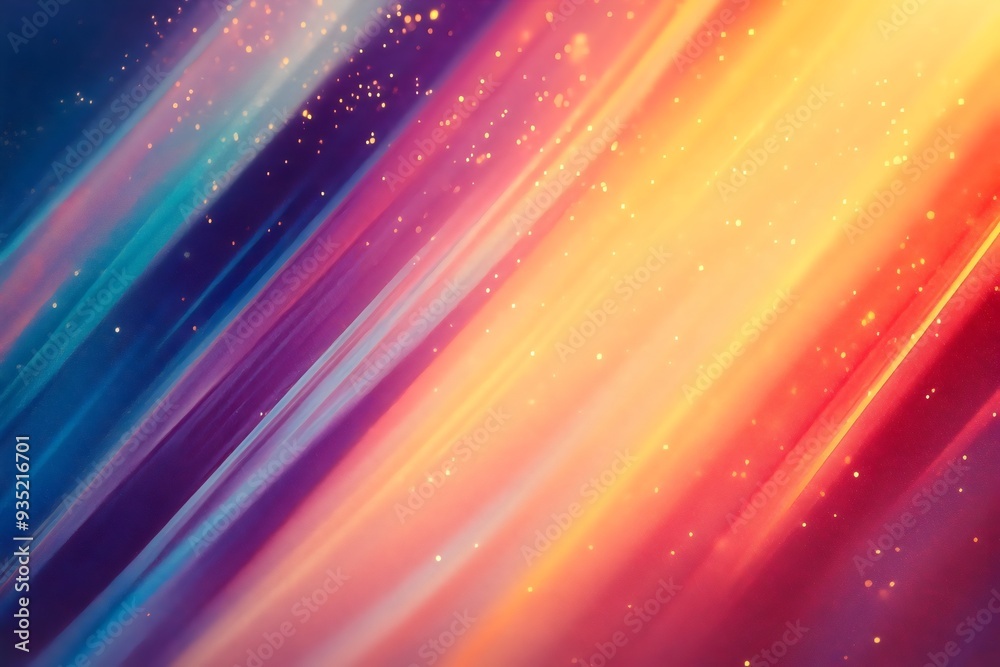 Abstract background with colorful diagonal lines and sparkling particles for modern and vibrant design Abstract background with colorful diagonal lines and sparkling particles for modern and vibrant design