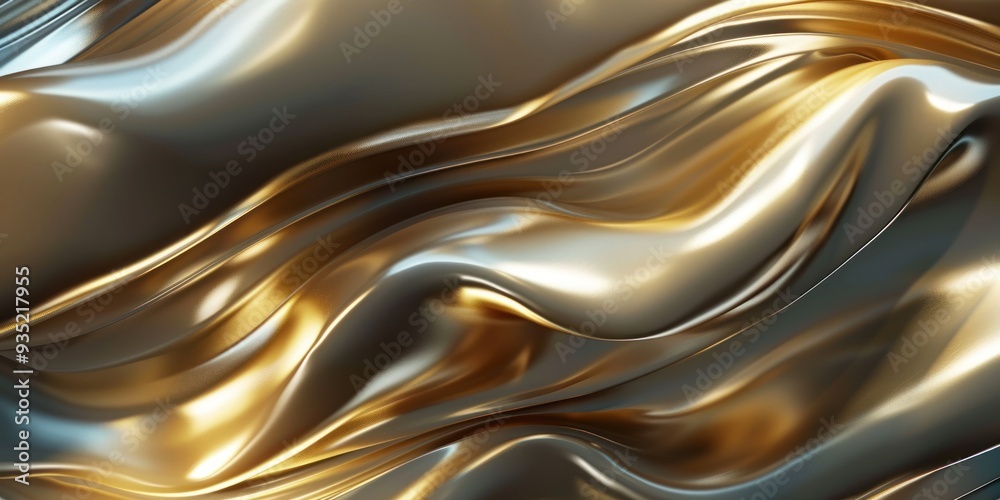 Abstract Gold and Silver Draped Fabric Texture Abstract Gold and Silver Draped Fabric Texture