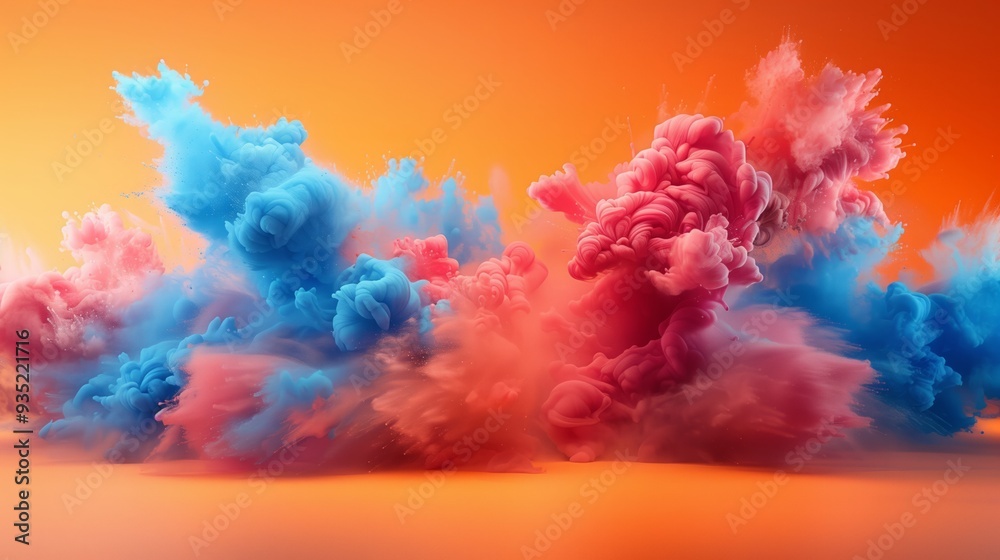 Obraz premium background of school supplies explosion in the air in vivid colors