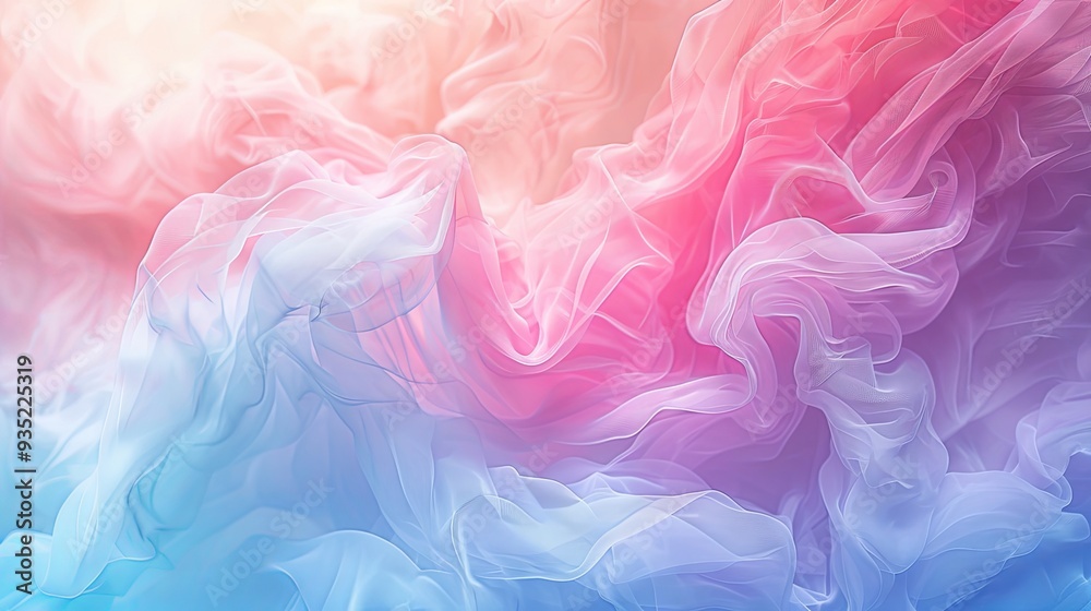Fototapeta premium Soft pastel gradient background with a large empty space in the center for text