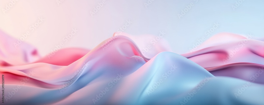 Fototapeta premium A muted gradient background featuring fading abstract waves that evoke a sense of calmness.