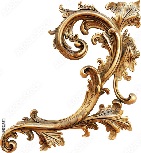 Ornate gold scroll design