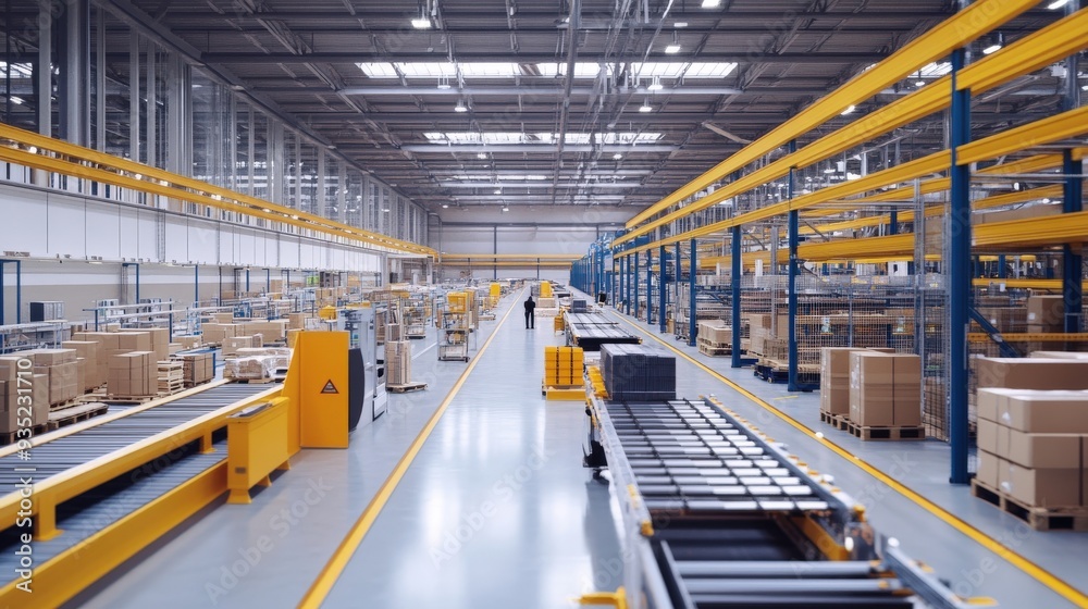 Discover the inner workings of a modern warehouse with organized storage systems, advanced inventory management, Discover the inner workings of a modern warehouse with organized storage systems, advanced inventory management,