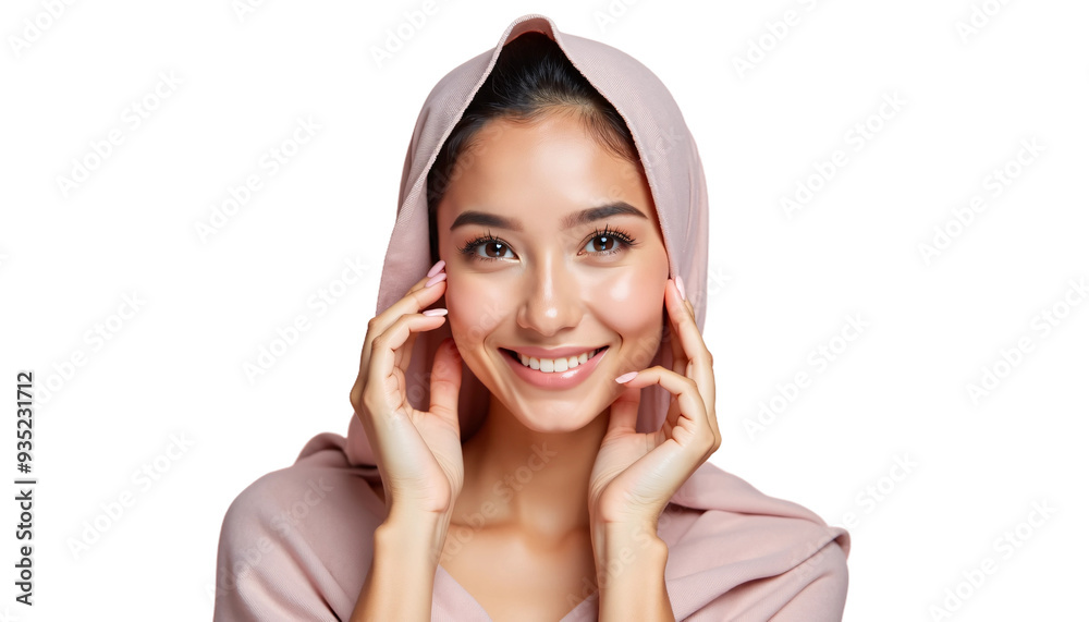 Portrait of an Emirati Woman Isolated on Transparent or White Background for Beauty Product Promotion Closeup Shot in Pose Portrait of an Emirati Woman Isolated on Transparent or White Background for Beauty Product Promotion Closeup Shot in Pose