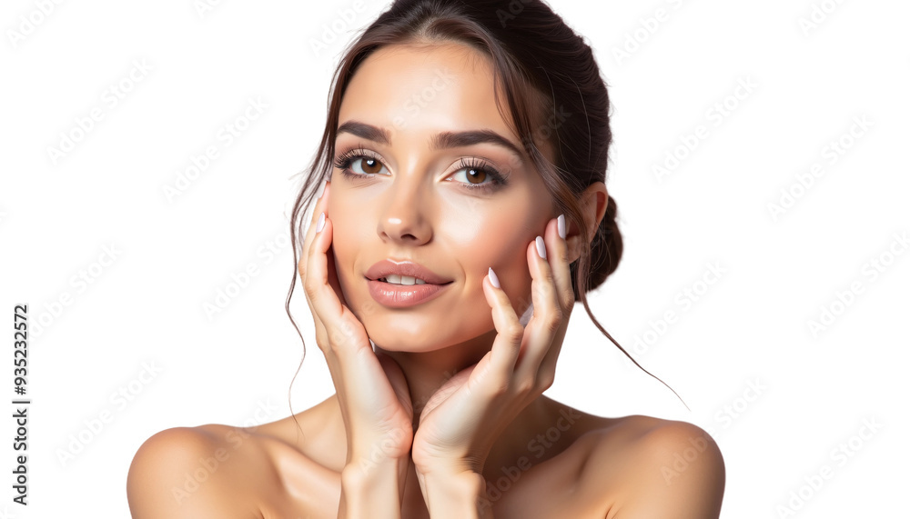 Portrait of a Qatari Woman Isolated on Transparent or White Background for Beauty Product Promotion Closeup Shot in Pose Portrait of a Qatari Woman Isolated on Transparent or White Background for Beauty Product Promotion Closeup Shot in Pose