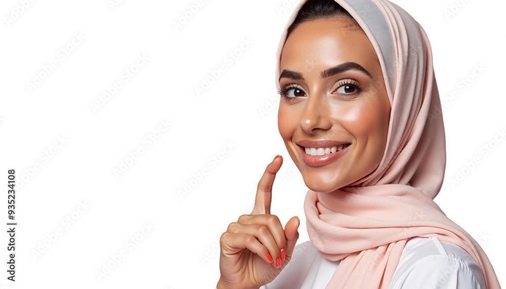 Portrait of an Omani Woman Isolated on Transparent or White Background for Beauty Product Promotion Closeup Shot in Pose Portrait of an Omani Woman Isolated on Transparent or White Background for Beauty Product Promotion Closeup Shot in Pose