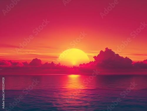 Wallpaper Mural Sunset over the Ocean | Coastal Panorama Torontodigital.ca