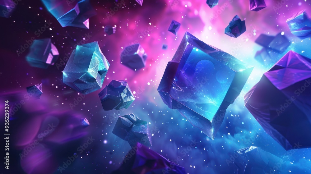 Floating Crystalline Shapes in a Cosmic Nebula Floating Crystalline Shapes in a Cosmic Nebula