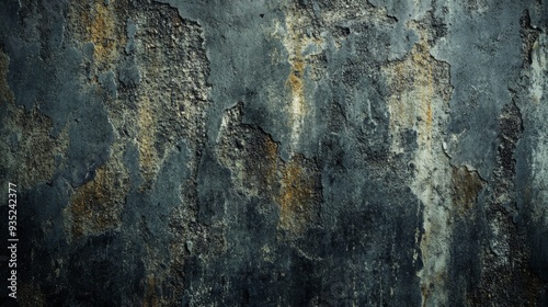 Rusty Distressed Grunge Wall Texture with Dark Patches and Peeling Paint