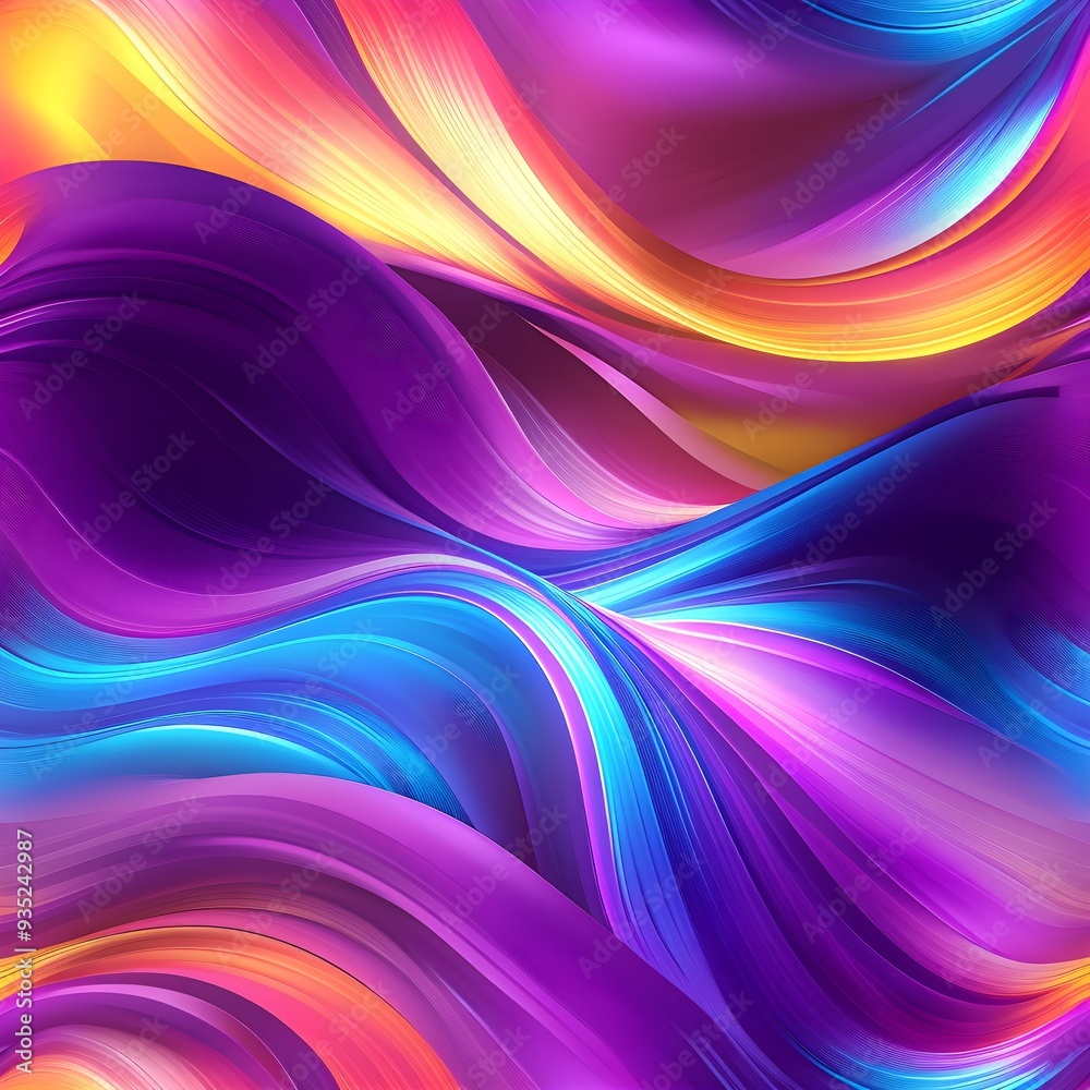 Fototapeta premium 3d rendering of colorful abstract changing glass design, AI generated