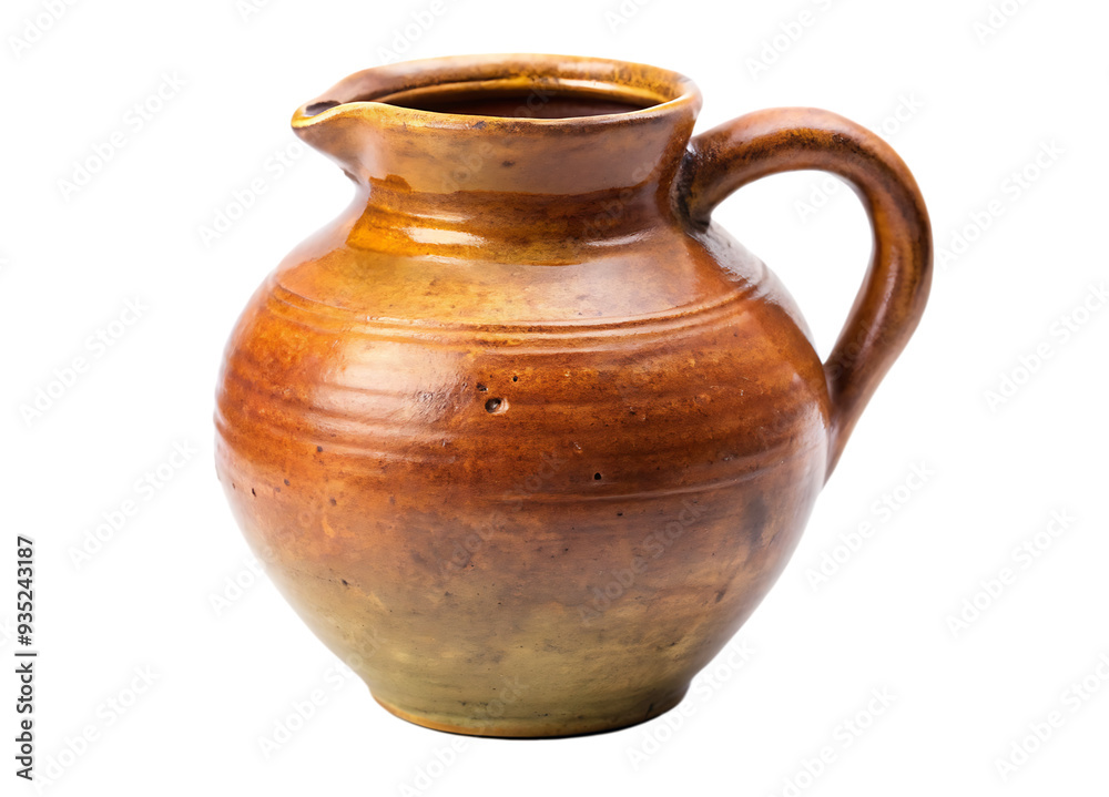 old clay jug isolated old clay jug isolated