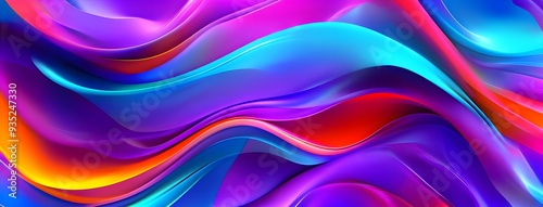 3d rendering of colorful abstract changing glass design, AI generated