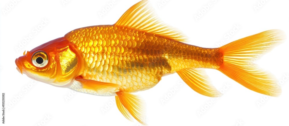 A Golden Fish With Vibrant Fins A Golden Fish With Vibrant Fins